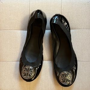 Tory Burch black flats size 10